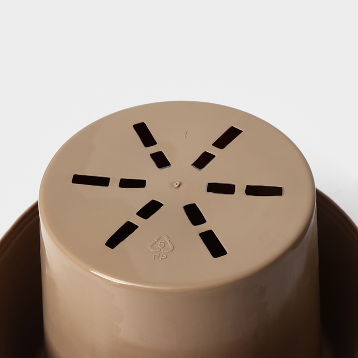 Горшок «Дуэт», 1.5 л, цвет кофе с молоком Горшок «Дуэт», 1.5 л, цвет кофе с молоком