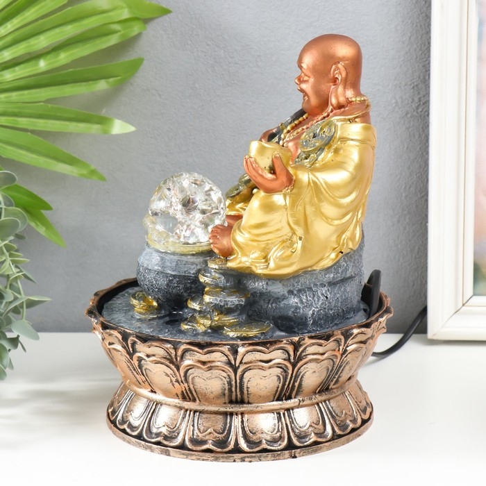 Фонтан "Хотей на монетах" h=30 см 30х21 см