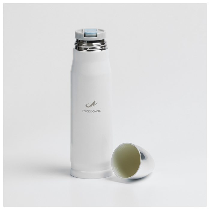 Термос РОСКОСМОС х ONLYTOP, 500 мл, цвет белый Термос РОСКОСМОС х ONLYTOP, 500 мл, цвет белый