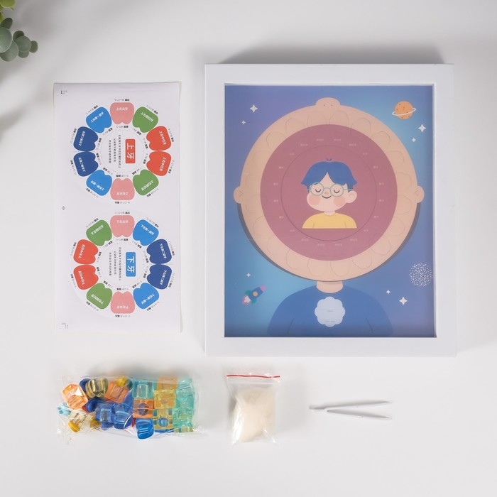 Фоторамка пластик 9х9 см  Фоторамка пластик 9х9 см "Молочные зубики" голубая 2х23х27 см