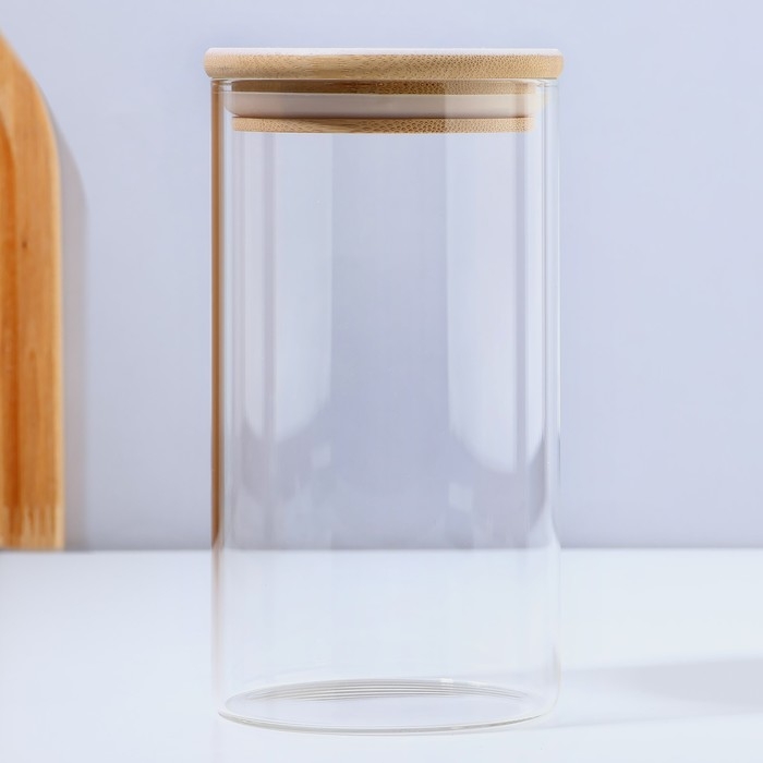 Банка для хранения сыпучих продуктов и круп &laquo;Нежная мимоза&raquo;, 700 мл