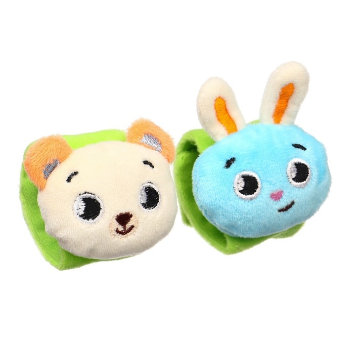 Погремушка - браслетик развивающая «Зверята», набор 2 шт. Погремушка - браслетик развивающая «Зверята», набор 2 шт.