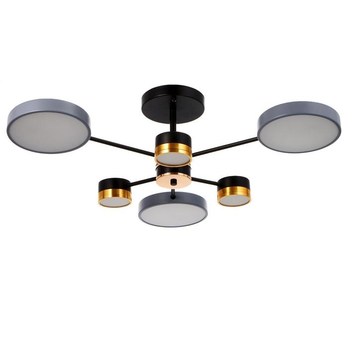 Люстра 86507/6 LED 63Вт 3000-6000К черный-золото 72х72х23 см BayerLux