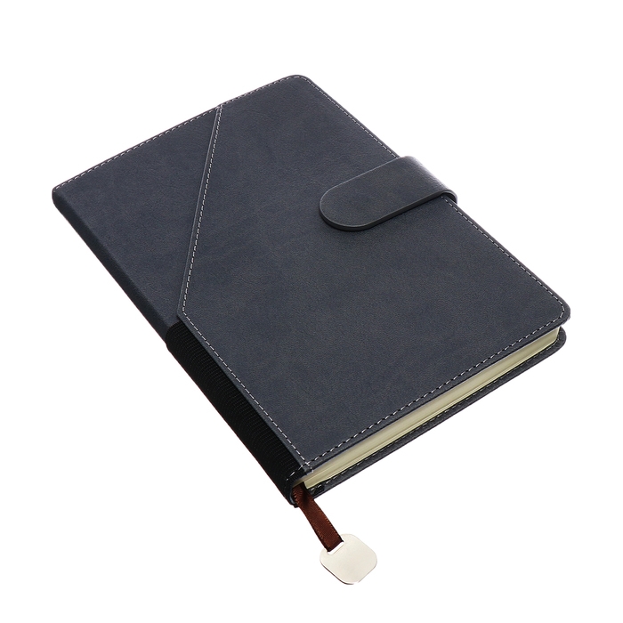 Ежедневник недатированный А5, 140л, клетка, к/зам, с ручкой, в подар. короб., Серый Ежедневник недатированный А5, 140л, клетка, к/зам, с ручкой, в подар. короб., Серый