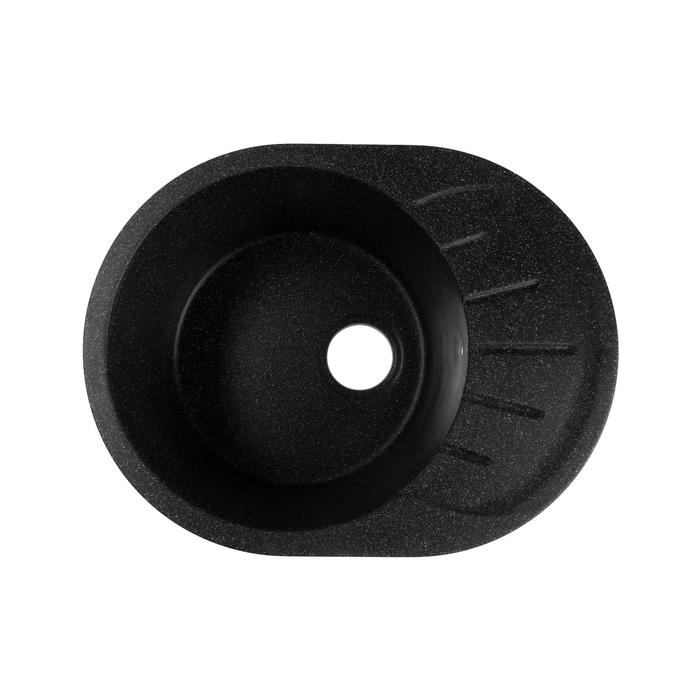 Мойка кухонная из камня ZETT lab. 10/Q4, 575х440х215 мм, матовая, черная Мойка кухонная из камня ZETT lab. 10/Q4, 575х440х215 мм, матовая, черная