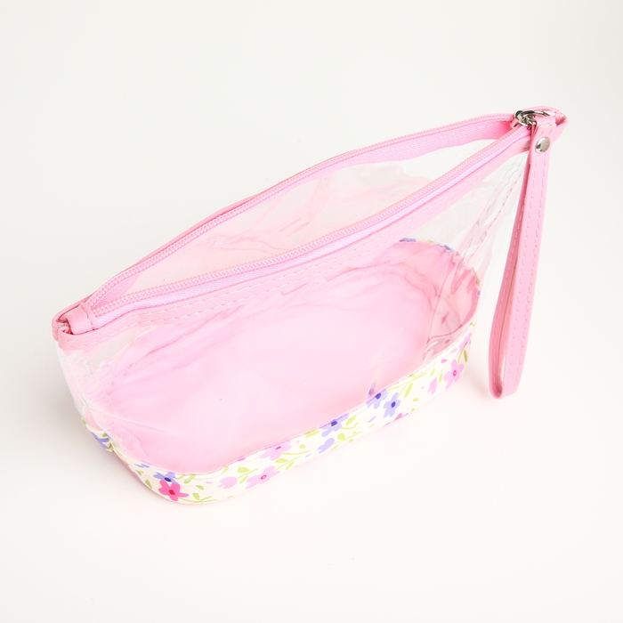 Набор косметичек 2 в 1 на молнии, цвет розовый Набор косметичек 2 в 1 на молнии, цвет розовый