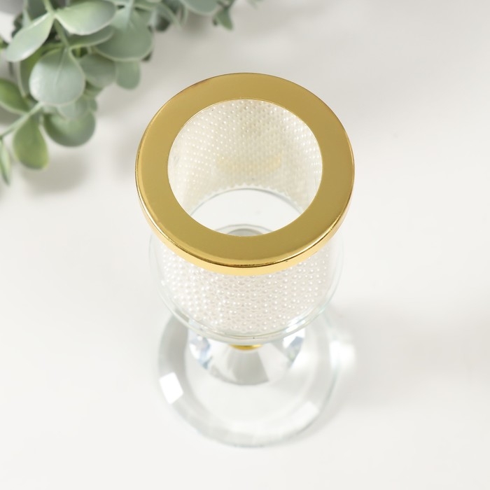 Подсвечник стекло на 1 свечу d=4 см Подсвечник стекло на 1 свечу d=4 см"Марсель" 7х7х17 см