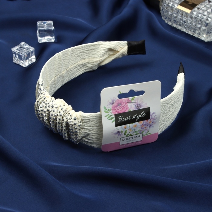 Ободок для волос Ободок для волос "Мэнди" 4 см, белый