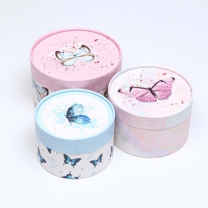 Набор шляпных коробок 3 в 1,"Ассорти",16 х 10,14 х 9,13 х 8,5 см