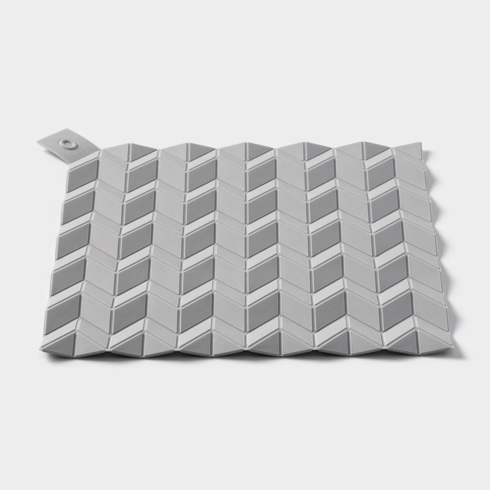 Набор подставок под горячее Набор подставок под горячее "Бамбук", 2 шт, 19,5х19,5х0,4 см, цвет серый