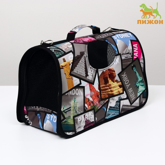 Сумка - переноска для животных  Сумка - переноска для животных "Путешественник", размер L, 53 х 21 х 29 см