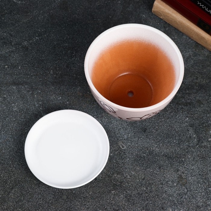 Горшок цветочный Горшок цветочный "Цветы" 1,65 л, розовый