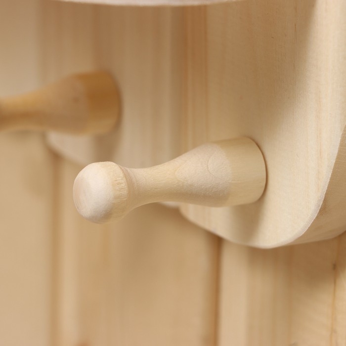 Полка - вешалка Полка - вешалка "Сауна", 35х30х7 см, 4 кр