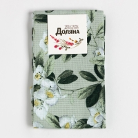 Полотенце Доляна Apple flowers 35х60 см, 100% хлопок, рогожка 164 г/м2