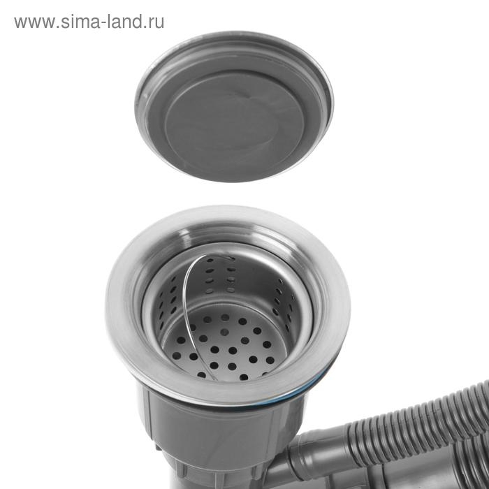 Мойка FABIA PROFI, 40х50 см, врезная, S = 3,0 и 0,8 мм, сифон с переливом + корзина Мойка FABIA PROFI, 40х50 см, врезная, S = 3,0 и 0,8 мм, сифон с переливом + корзина