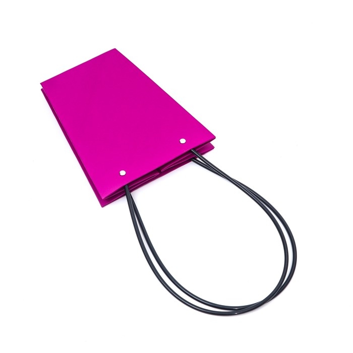 Сумка для цветов «Фуксия», влагостойкая, 17 x 17 - 11,5 x 11,5 - 20 см