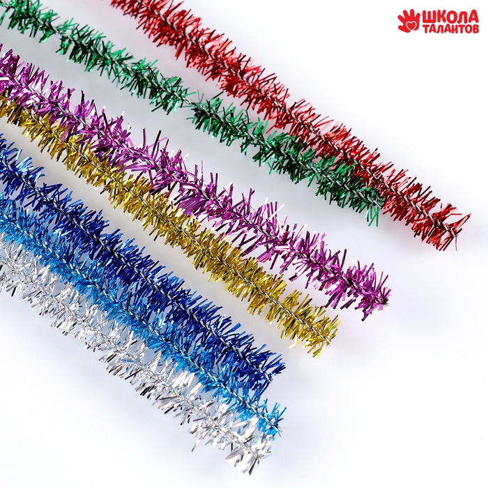 Проволока с ворсом для поделок и декорирования, набор 30 шт., цвета МИКС с блеском Проволока с ворсом для поделок и декорирования, набор 30 шт., цвета МИКС с блеском