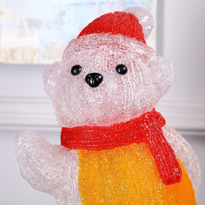 Светодиодная фигура «Мишка на доске» 25 × 35 × 19 см, акрил, 50 LED, 220 В, свечение белое Светодиодная фигура «Мишка на доске» 25 × 35 × 19 см, акрил, 50 LED, 220 В, свечение белое