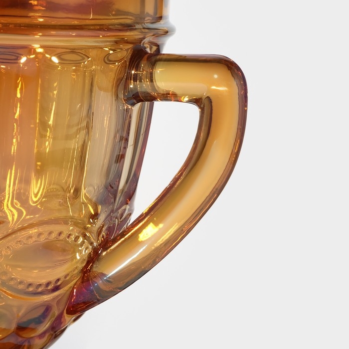 Кувшин для воды стеклянный Magistro «Ла-Манш», 1,1 л, 14×20 см, цвет янтарный Кувшин для воды стеклянный Magistro «Ла-Манш», 1,1 л, 14×20 см, цвет янтарный