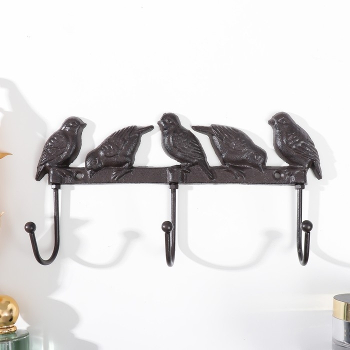 Крючки декоративные металл Крючки декоративные металл "Птички" 26х5х13 см