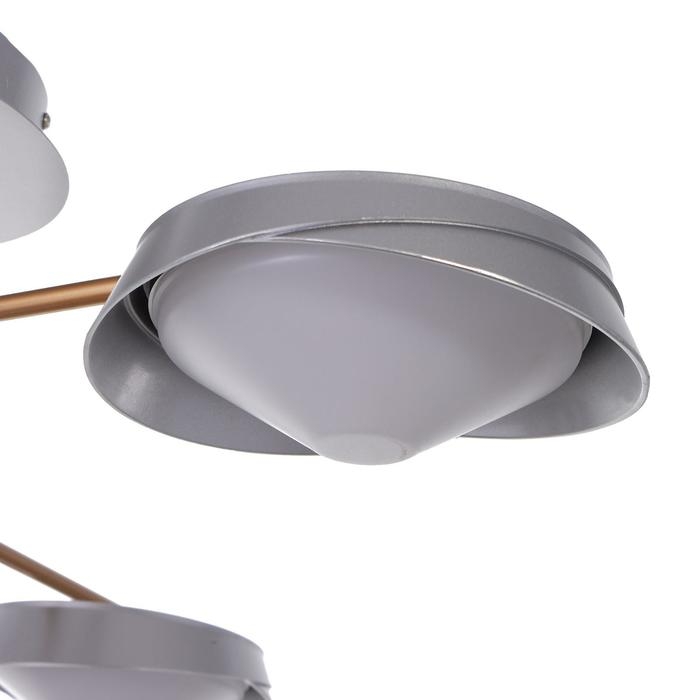 Люстра 1852/4 LED 64Вт 3000-6000К серо-золотой 65х65х17 см BayerLux