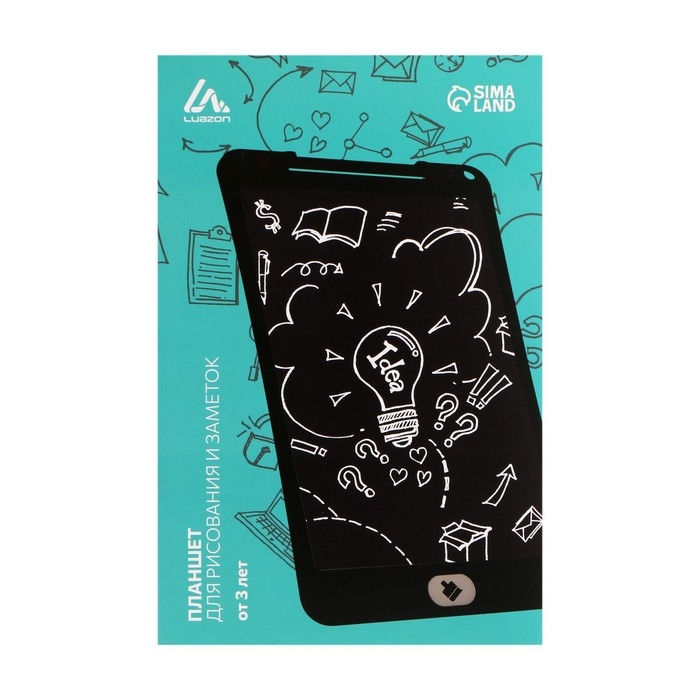 Планшет для рисования и заметок Luazon TAB-2, 10 Планшет для рисования и заметок Luazon TAB-2, 10", пятна на экране, цветная линия, черный