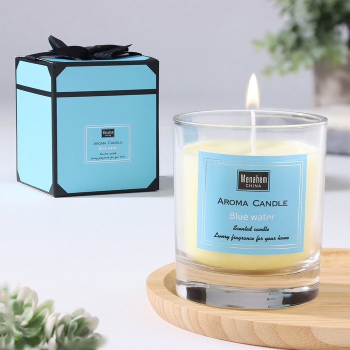 Свеча ароматическая  Свеча ароматическая "Aroma Candle", черный каштан Бунге, 8х9 см