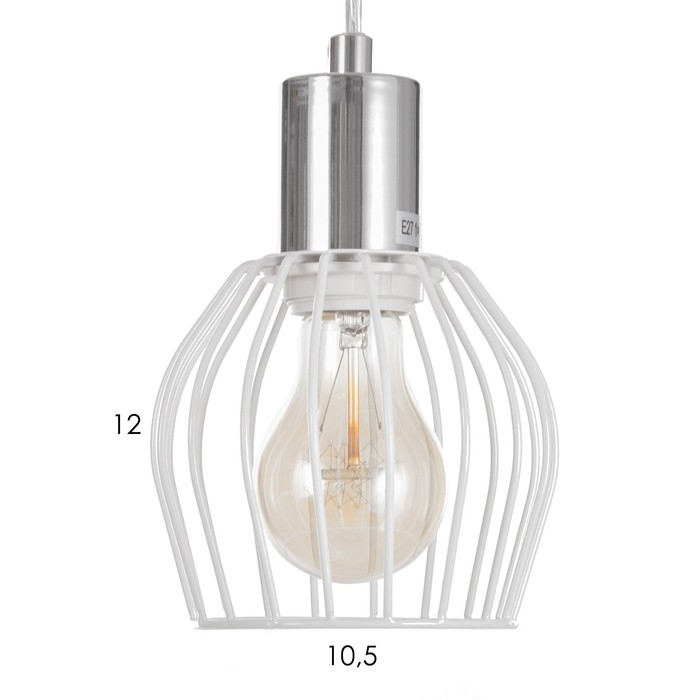 Светильник подвесной Светильник подвесной "Лофт" 1х25Вт Е27 белый/Хром 12х116х11