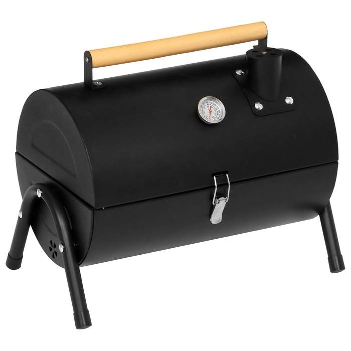 Гриль-коптильня, с температурным датчиком, 42 х 29 х 37 см, цвет чёрный Гриль-коптильня, с температурным датчиком, 42 х 29 х 37 см, цвет чёрный