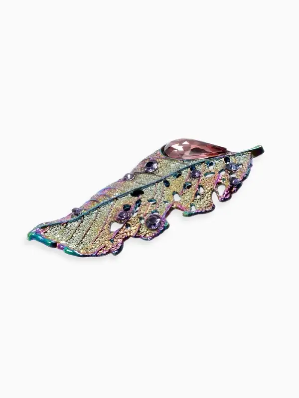 Брошь &laquo;Лист&raquo;, изящный, цветной