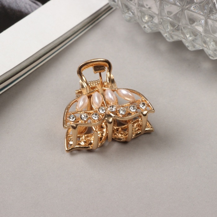 Краб для волос Краб для волос "Лола" бабочка, 2,5 см, золото