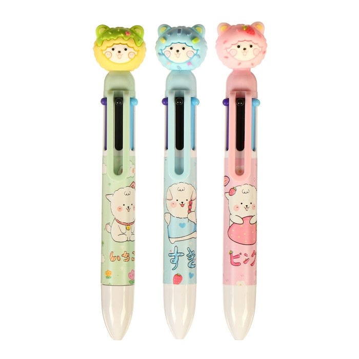 Ручка шариковая Ручка шариковая "Мишка" 6-цветная, 0.5 мм, МИКС (штрихкод на штуке)