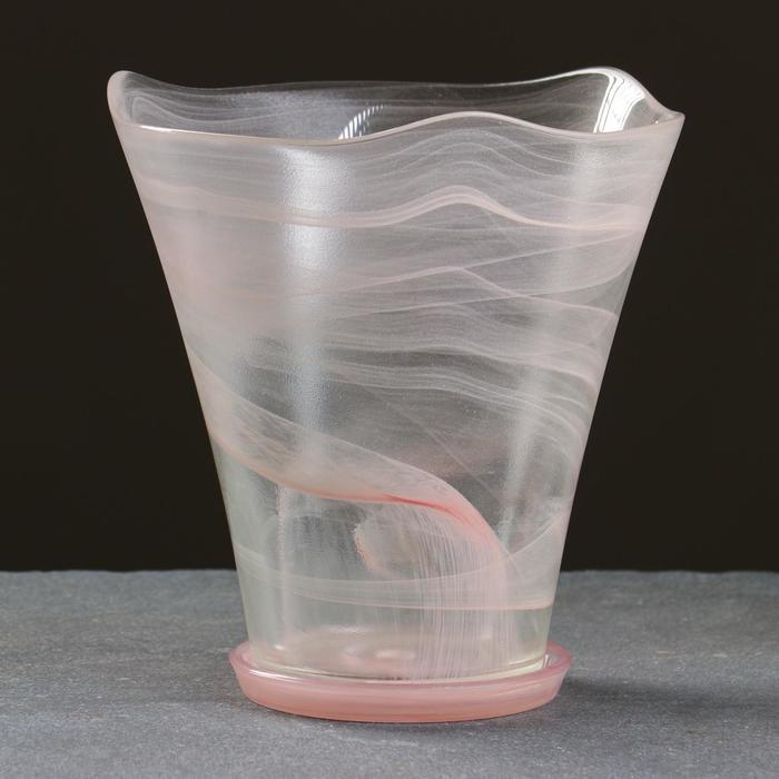 Горшок цветочный с поддоном  Горшок цветочный с поддоном "Кристина" алебастр, розовый  1,8 л