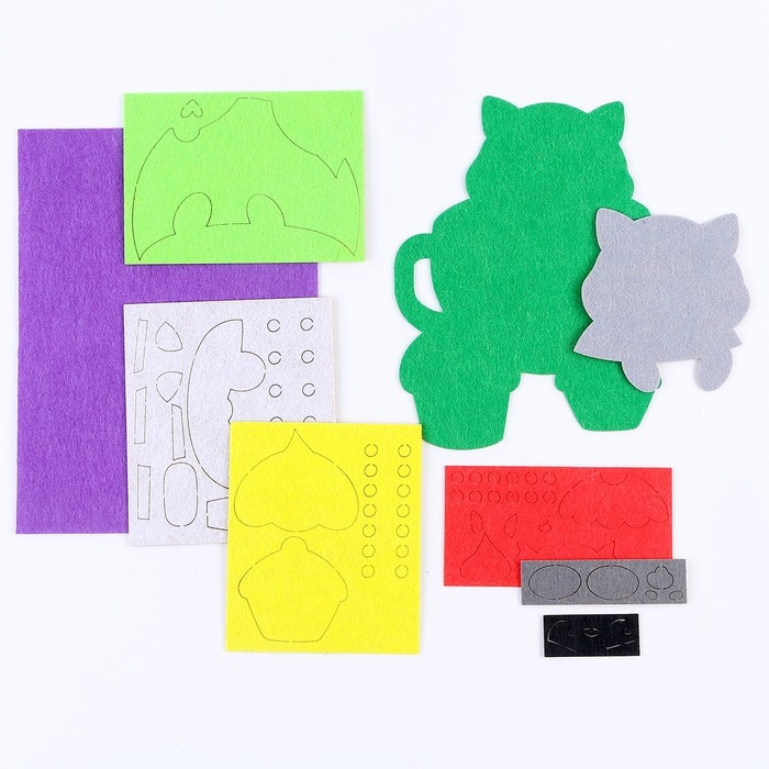 Набор для создания открытки из фетра «Котик со сладостями» Набор для создания открытки из фетра «Котик со сладостями»