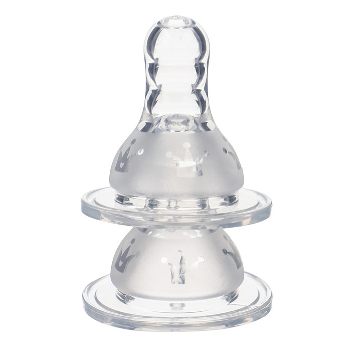 Соска на  бутылочку, антиколиковая, от 6 мес., M&B  Соска на  бутылочку, антиколиковая, от 6 мес., M&B "Корона", классическое горло,  быстрый поток, 2+1 шт