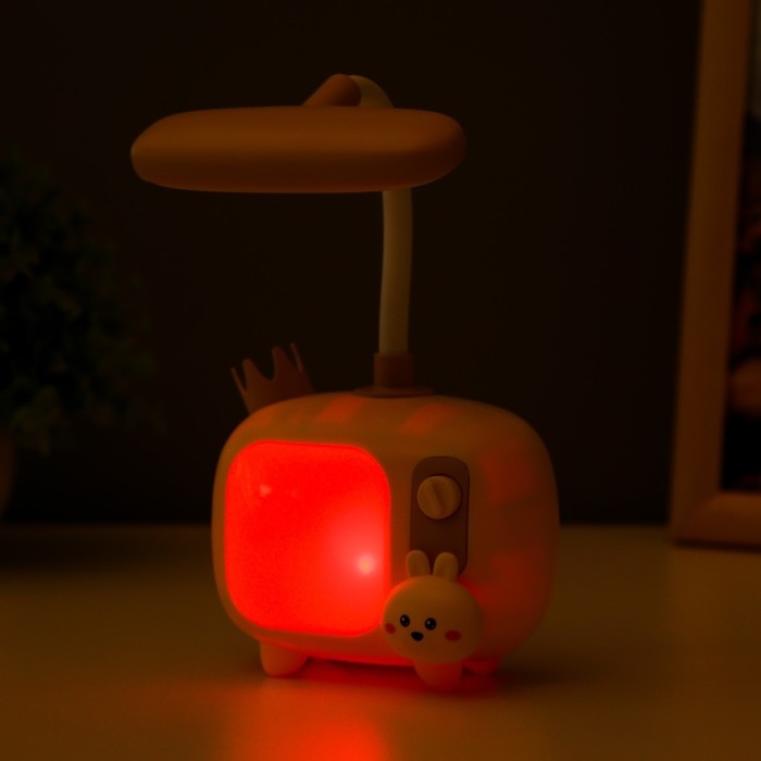 Настольная лампа  Настольная лампа "Зайка" LED 3Вт USB АКБ МИКС 6х9,5х22,5 см RISALUX