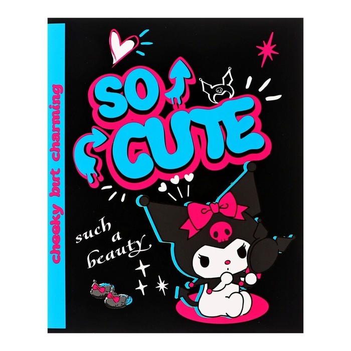 Тетрадь 48 листов в клетку Kuromi, обложка картон, soft-touch ламинация, белизна 92%, блок 60 г/м2, МИКС Тетрадь 48 листов в клетку Kuromi, обложка картон, soft-touch ламинация, белизна 92%, блок 60 г/м2, МИКС