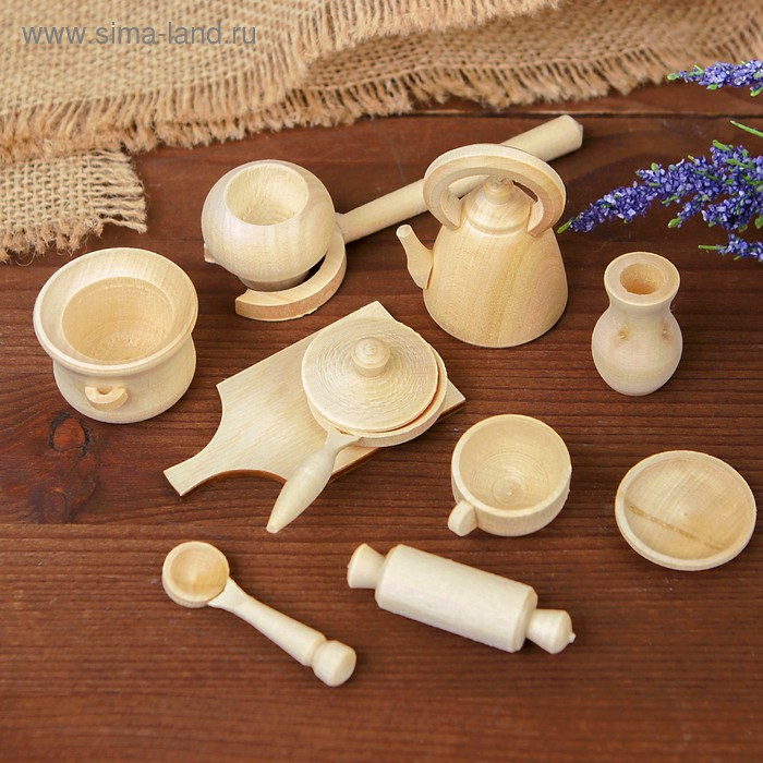 Набор посуды для кукол, 11 предметов Набор посуды для кукол, 11 предметов