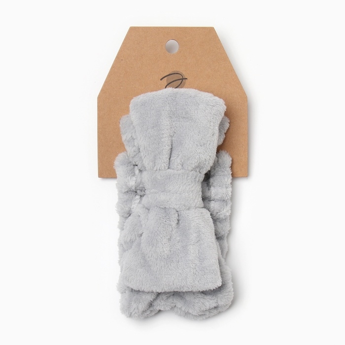 Повязка на голову Этель цв. Бежево-серый, 100% п/э Повязка на голову Этель цв. Бежево-серый, 100% п/э