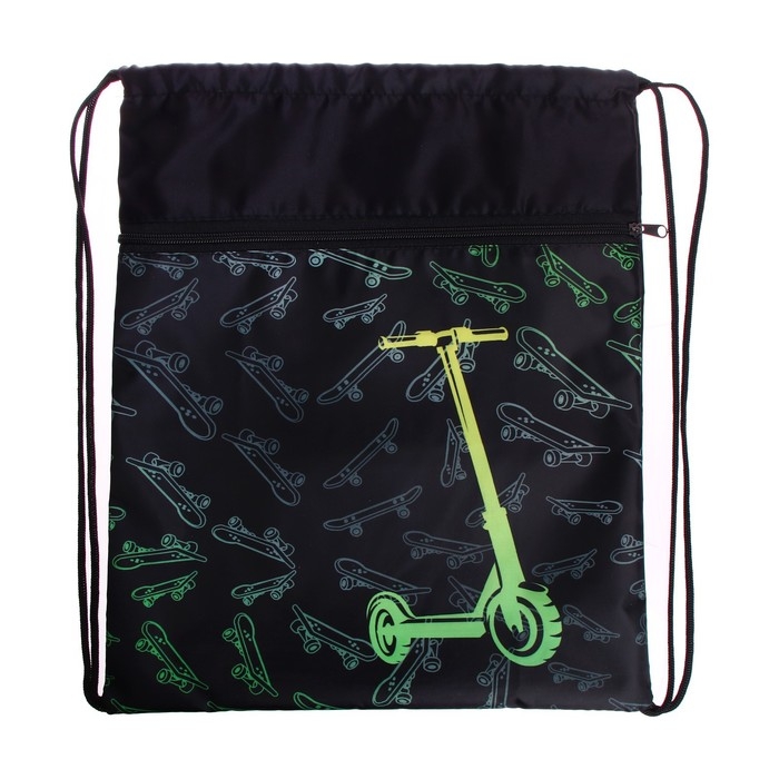 Мешок для обуви с карманом 420 х 340 мм, Calligrata МСО-7С, (мягкий полиэстер, плотность 210D),  Мешок для обуви с карманом 420 х 340 мм, Calligrata МСО-7С, (мягкий полиэстер, плотность 210D), "Самокат"