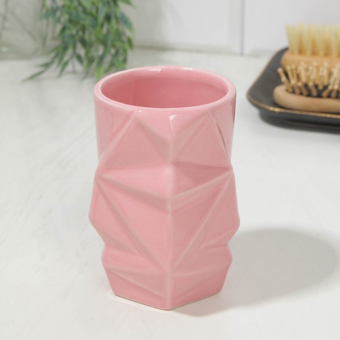 Стакан для зубных щеток «Розовый»,11 х 7,5 см Стакан для зубных щеток «Розовый»,11 х 7,5 см