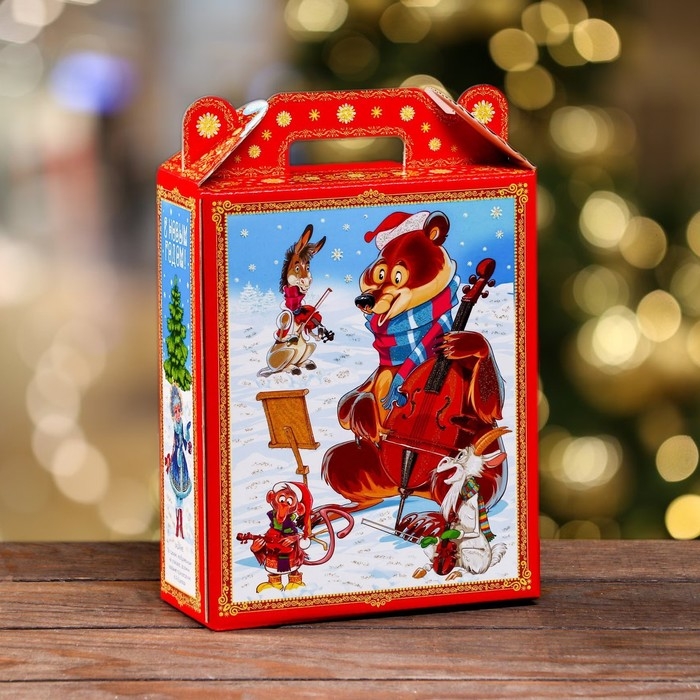 Новый год. Подарочная коробка Новый год. Подарочная коробка "Квартет" 16,8 х 7 х 25 см.