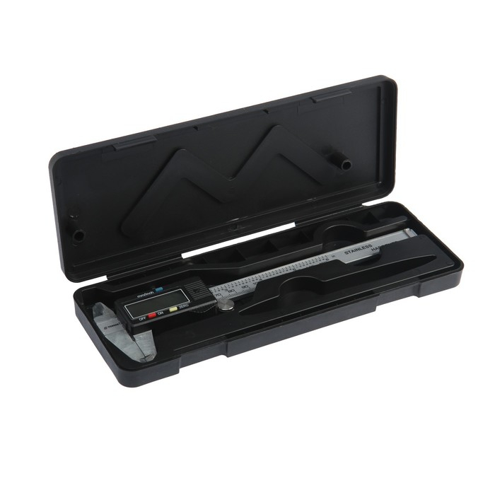 Штангенциркуль электронный ТУНДРА, металлический, с глубиномером, 150 мм Штангенциркуль электронный ТУНДРА, металлический, с глубиномером, 150 мм