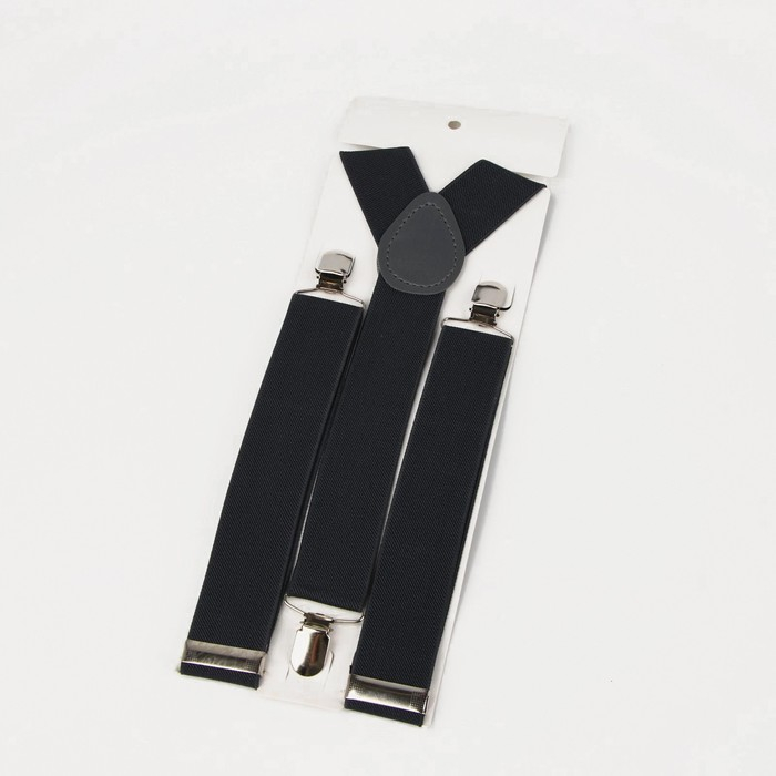 Подтяжки взрослые, ширина 3,5 см, цвет тёмно-серый Подтяжки взрослые, ширина 3,5 см, цвет тёмно-серый