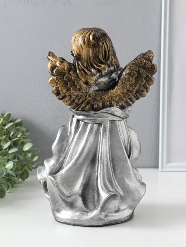 Фигура "Ангел в платье" большой" бронза 35х19х15 см