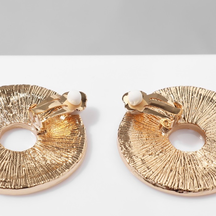 Клипсы &laquo;Диск&raquo;, цвет золото