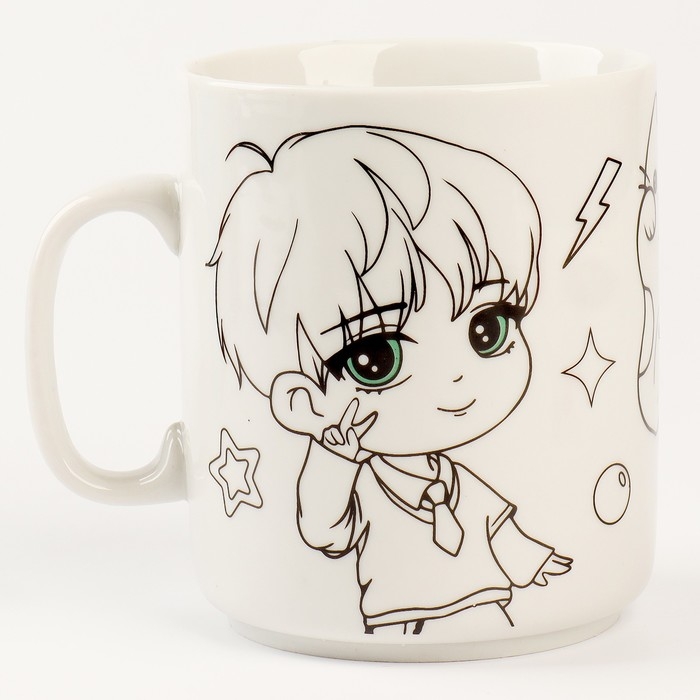 Роспись кружки красками (частичное заполнение) &laquo;Милые друзья&raquo;