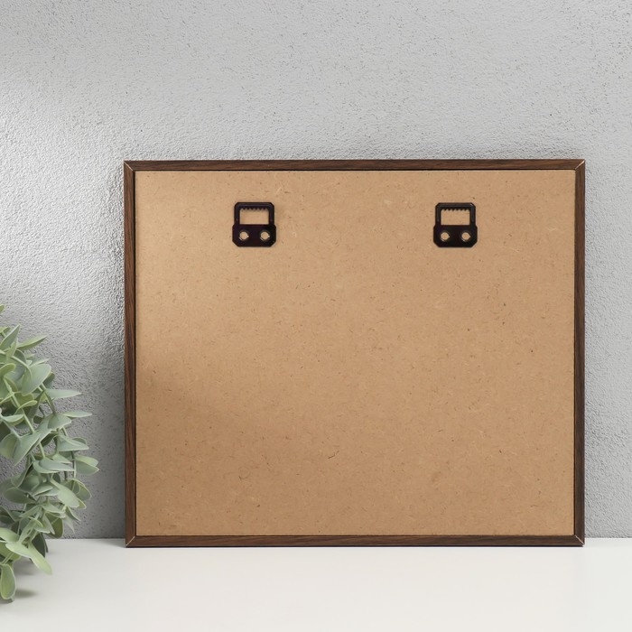 Фоторамка дерево, металл с прищепками 10х15 см "Следуй за сердцем" коричневая 28,5х24 см