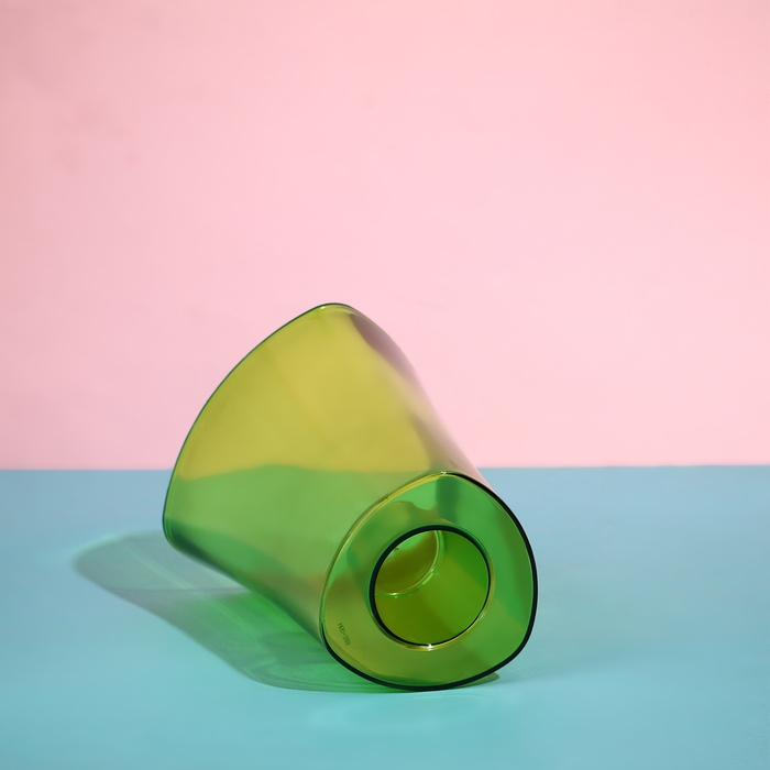 Горшок для орхидей, 1,3 л, 13,6 &times; 14,1 &times; 20 см, пластик, прозрачно-зелёный