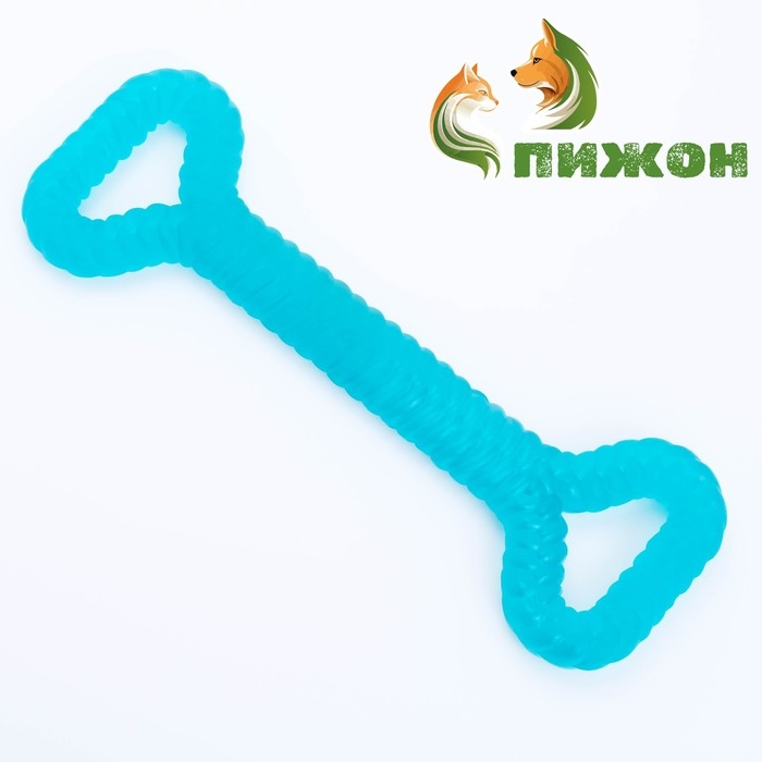 Игрушка для собак Игрушка для собак "Большая кость", светящаяся в темноте, массажная,32 х 11, синяя